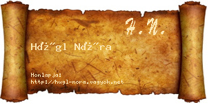 Hügl Nóra névjegykártya